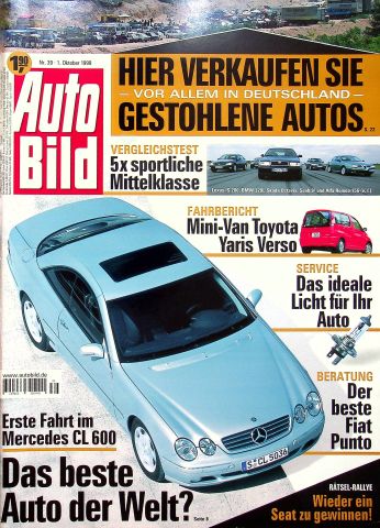 Deckblatt Auto Bild (39/1999)